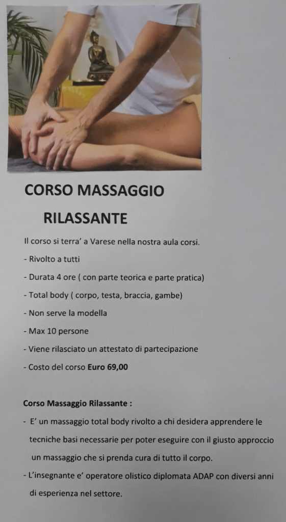 corso massaggio