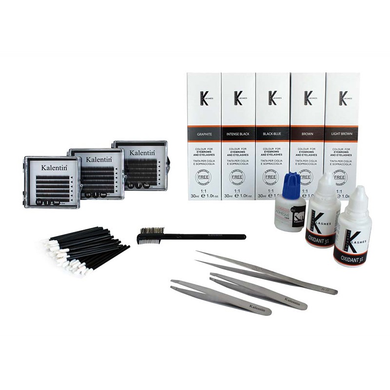 kit extension sopracciglia e colorazione ciglia