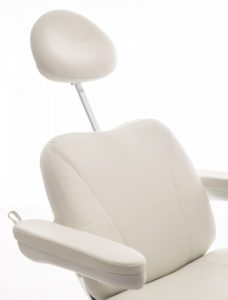 Schienale della poltrona viso e pedicure