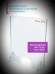 barriera plexiglas
